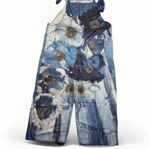 Unbranded Overall Jumper Blue Abstract Pattern, adj straps‎ ,Women's XL #1195
